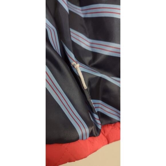 Talbots Diamond Quilted Military Jacket Red Size Medium Zipper Front - Picture 14 of 15